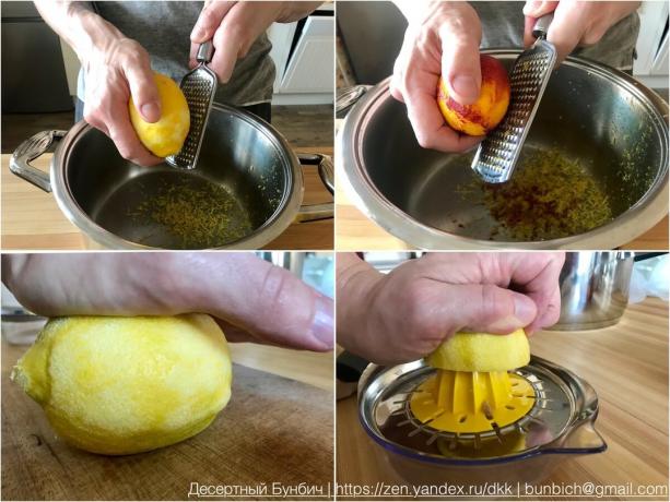 Eu aluguei apenas a parte amarela da casca. Tornar mais fácil para espremer o suco, limão deve ser rolado sobre a mesa.