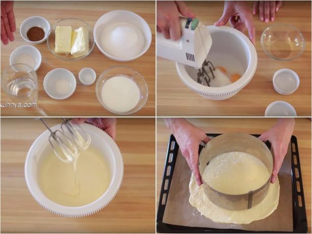 Processo de preparação do biscoito. Imagens de canal "Family Kitchen"
