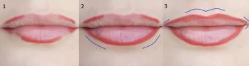 Como ampliar visualmente os lábios make-up na idade de 50-55 anos: acompanhar passo a passo modelo foto 30+
