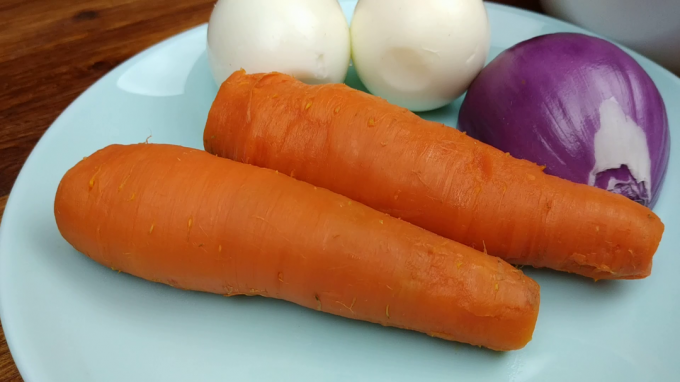 cenouras cozidas em 5 minutos