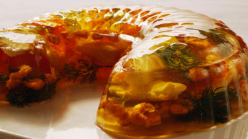 Prato de Ano Novo lendário Soviética - "a mesma receita" gelatinoso peixe